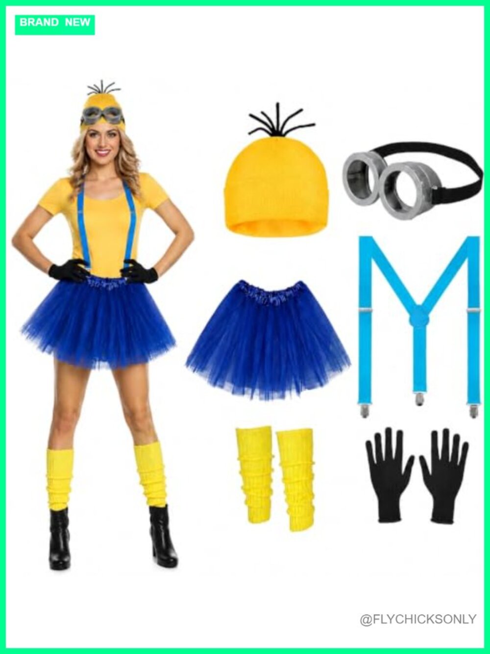 6-Piece Women's Halloween Costume Accessory Set Tutu Dress Steampunk